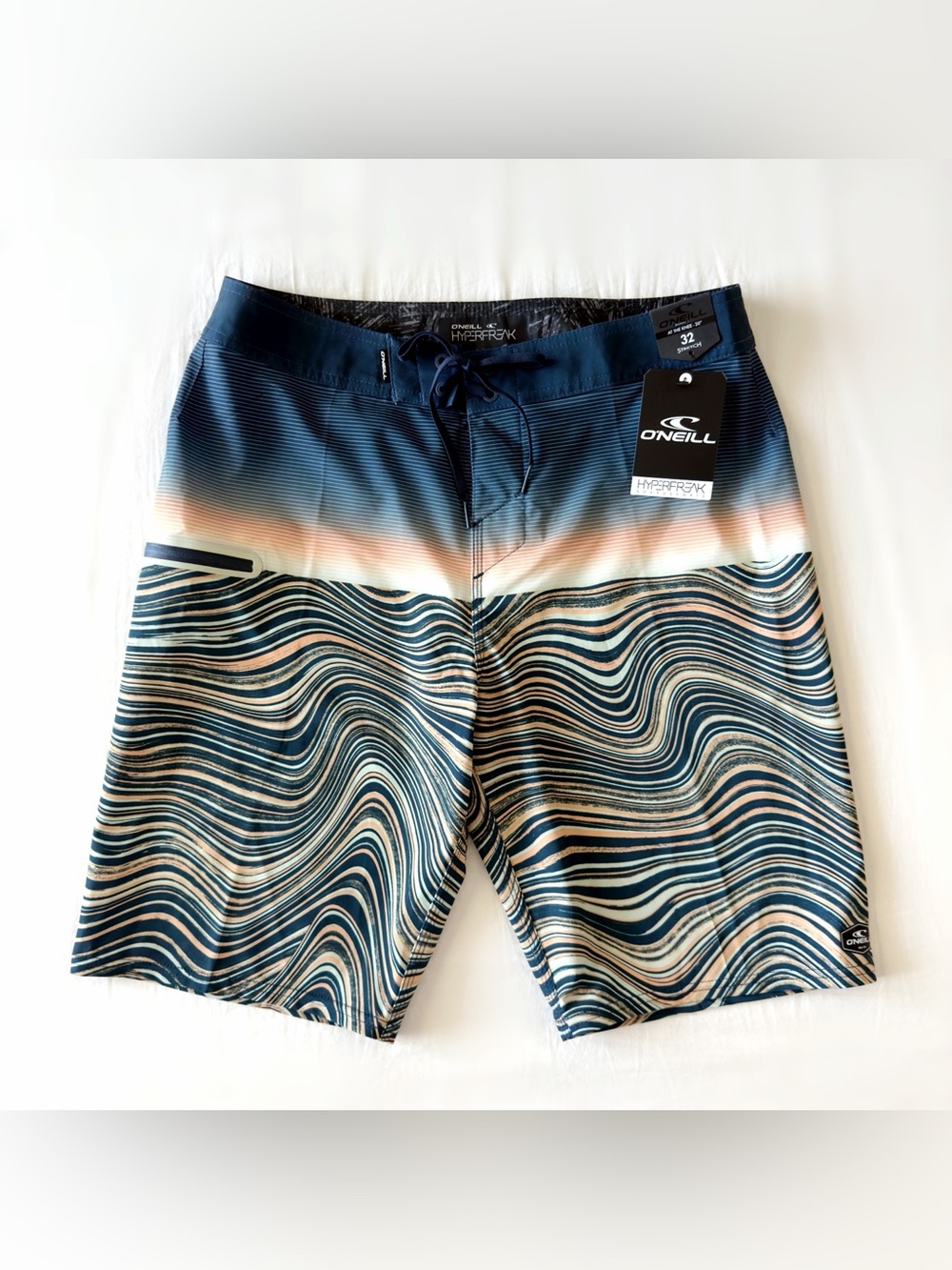 O’Neill Hyperbreak Boardshorts Mens 32 At the Knee Cantaloupe Swimwear